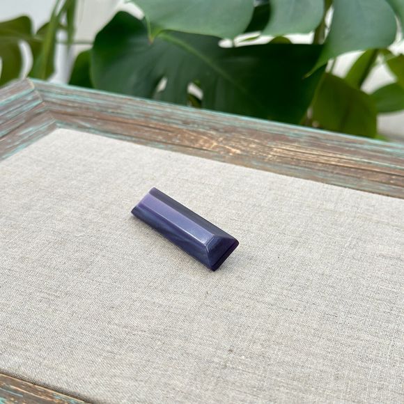 Vintage Moonglow Thermoset Plastic Bar Brooch Pin Violet Purple 2 5/16" - Picture 14 of 14